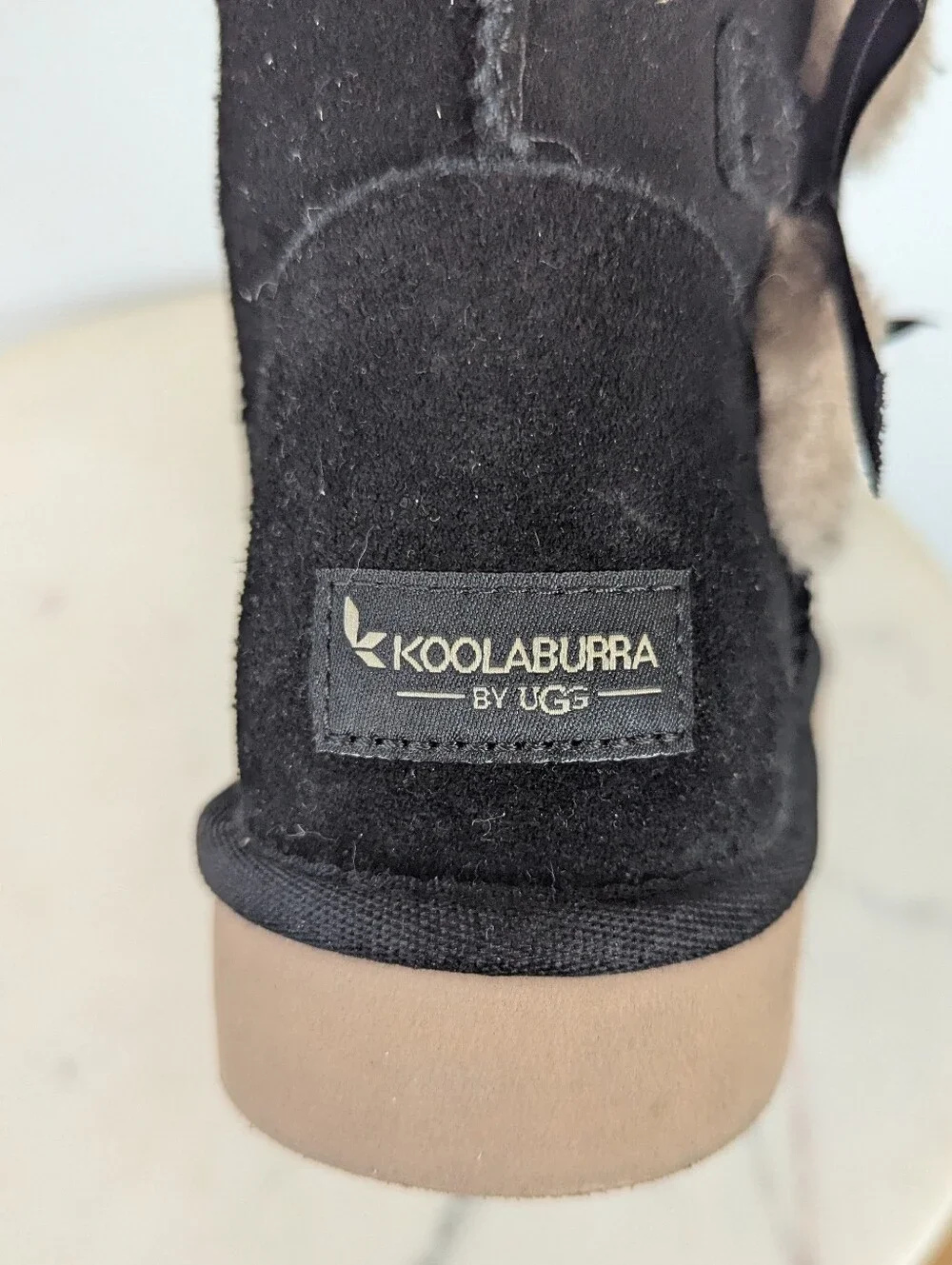 Koolaburra UGG Women's Victoria Black & Tan Bow Detail Tall Winter Boots